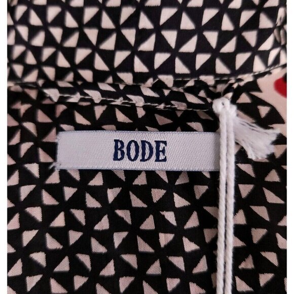 Bode Checker Bloom Floral Silk Bowling Shirt S/M Mens New - Picture 10 of 16